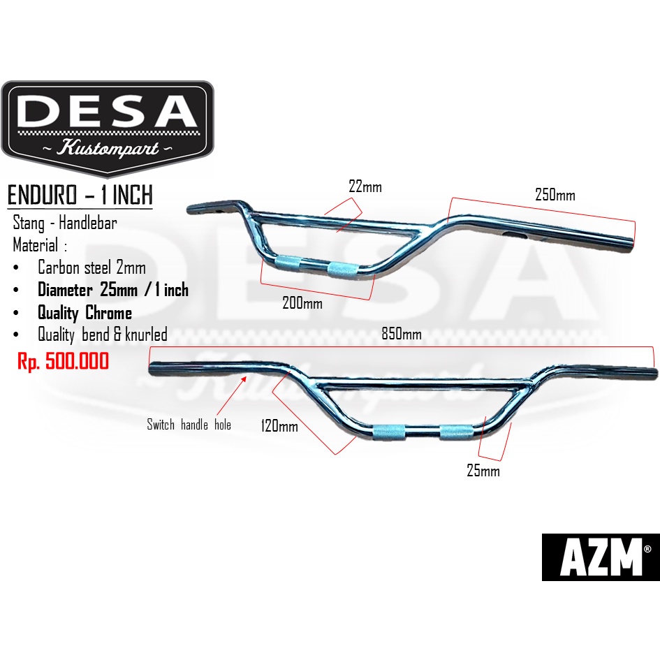 Stang Custom Stang Harley Stang HD Stang 1 inch Enduro Chrome