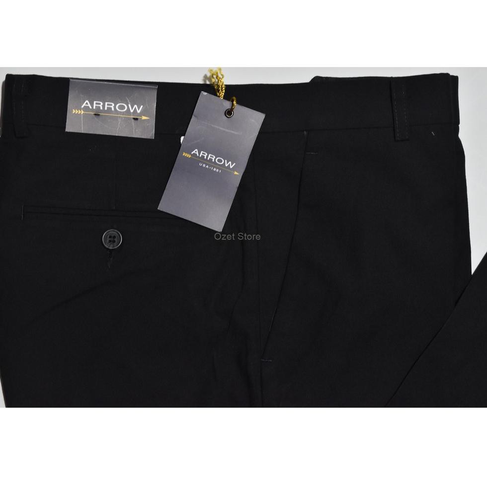  KODE  4863 Celana  Kerja Formal Pria ARROW Hitam BL79 