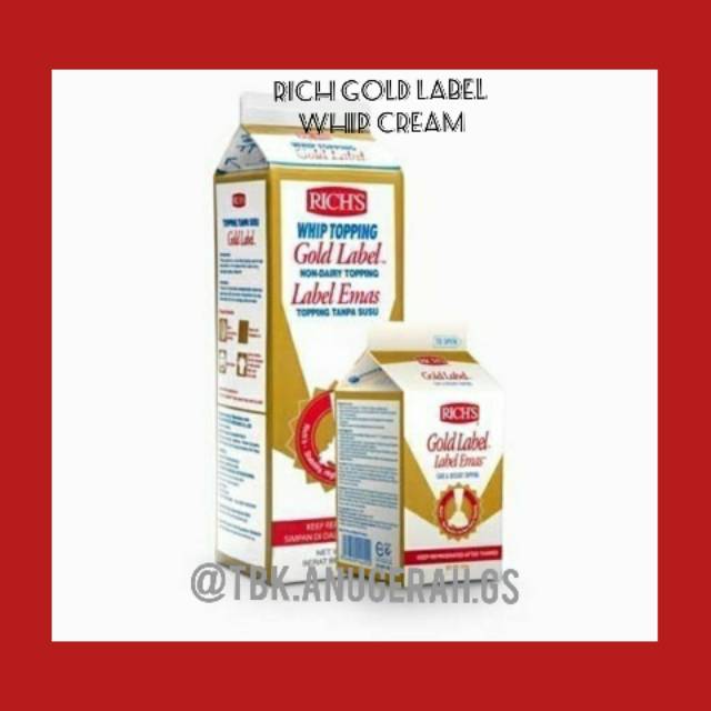 

WHIP CREAM GOLD LABEL 500GR