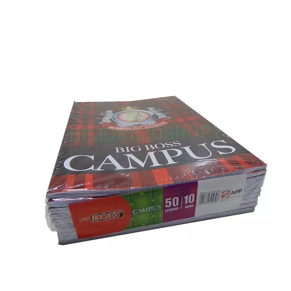 

H7Y Buku Tulis BIG BOSS CAMPUSS 50 Lembar ( 10 Pcs ) / Buku Sekolah B5 Campus Ukuran Besar Pak ( 10