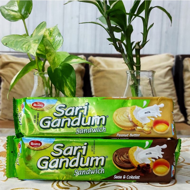 

Roma Sandwich Sari Gandum Peanut, Susu & Coklat 115G