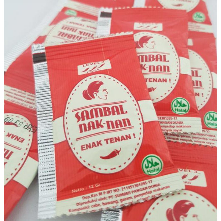 

Sambal Pedas Naknan Sachet 50pcs/pack