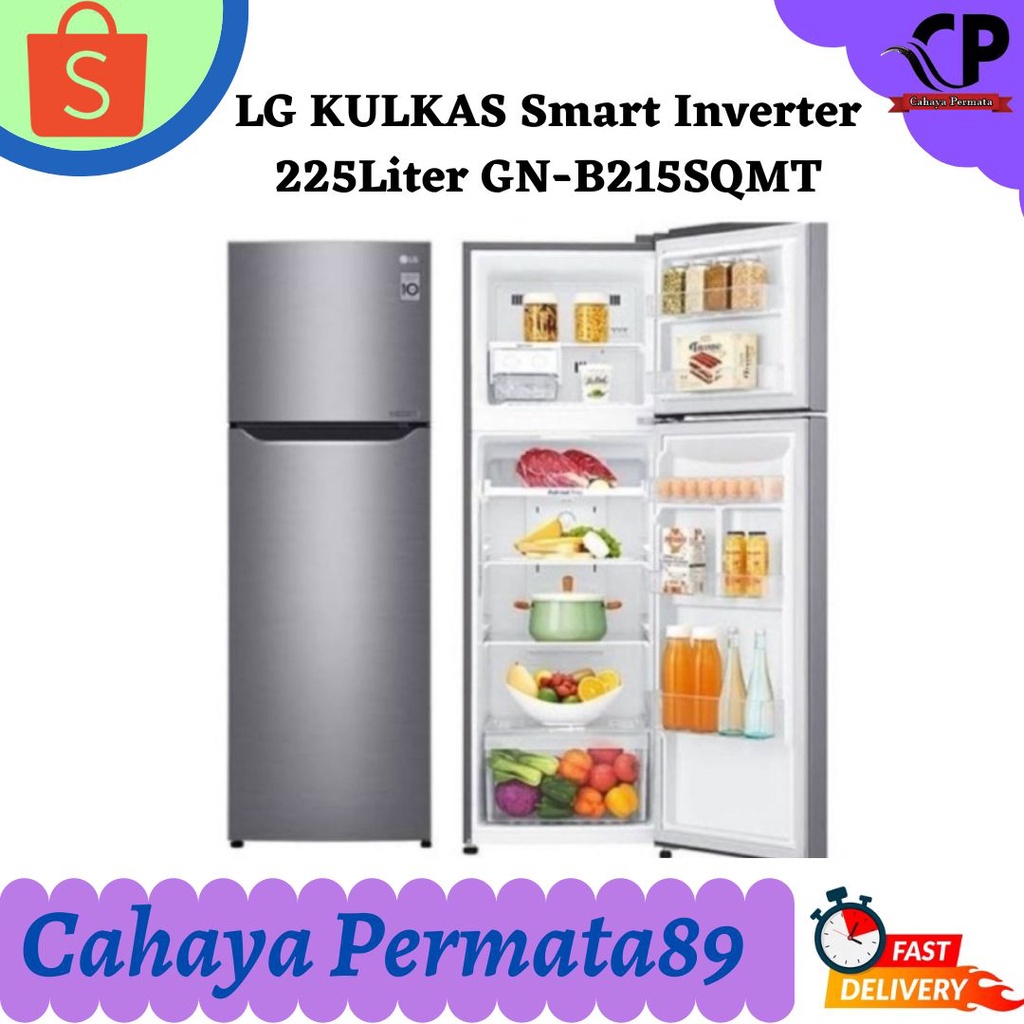 Jual LG GN-B215SQMT Kulkas 2 Pintu 225L Smart Inverter GNB215SQMT Low ...