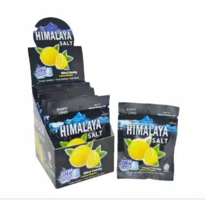 Himalaya Salt candy / permen segar mint rasa lemon BOX / isi 12 pcs - Anti Oksidan