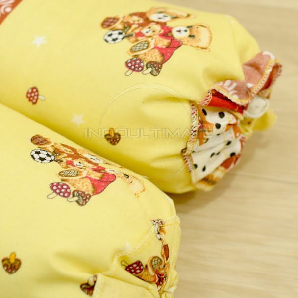3in1 Bantal Guling Set Bayi merk Strawberry Perlengkapan Tidur kepala Bayi Random Motif BGS-02