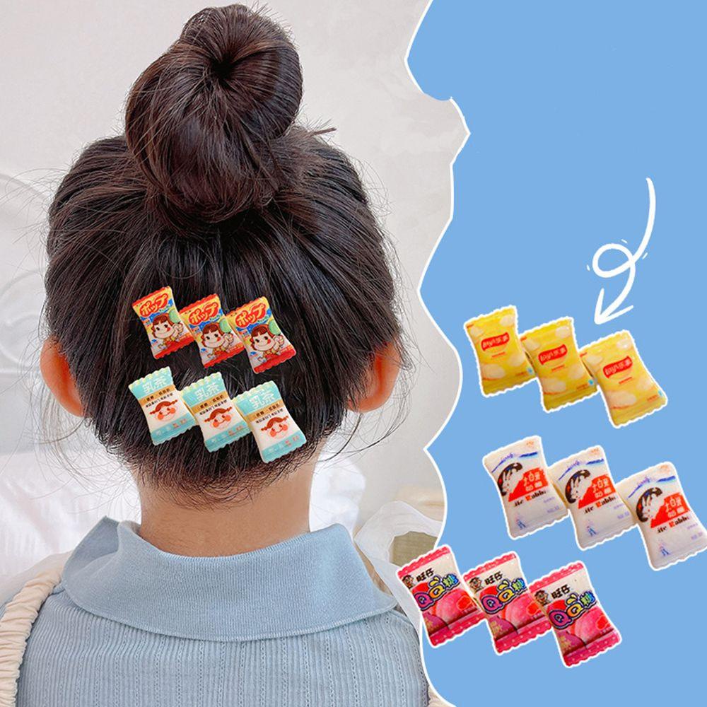 [Elegan] Hair Clip Cute Female Lollipop Kelinci Putih Toffee Lay's Potato Chips Gadis Gaya Korea Jepit Rambut