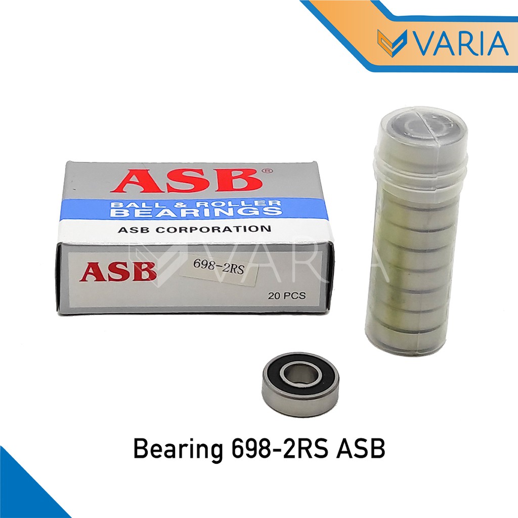 Bearing / Laher 698 2RS Tutup Karet Double ASB