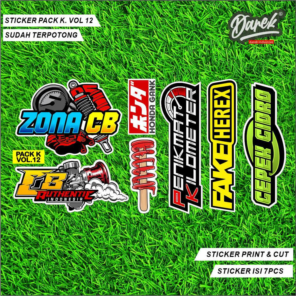 STIKER SET PACK MOTOR HEREX, STICKER CB RACING VINYL PRINT CUT