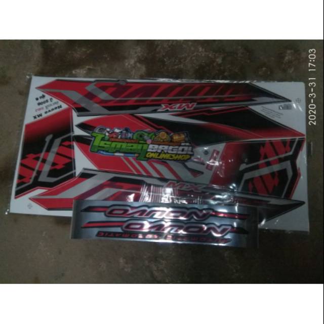 Striping Nouvo mx merah hitam