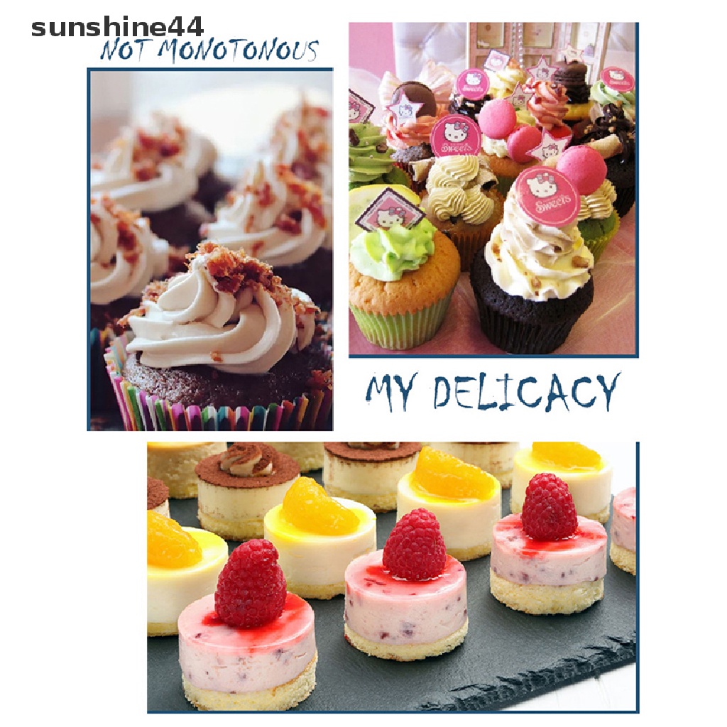 Sunshine 10Pcs / Set Cetakan Cupcake / Muffin Bahan Silikon