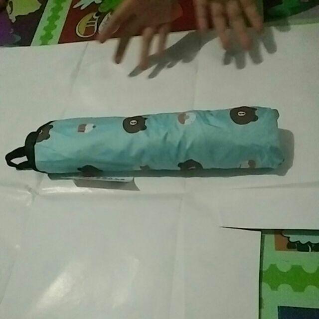 Ombotak Payung Lipat Cupcakes Bear Lapis Hitam Anti Uv Quality Folded Umbrella