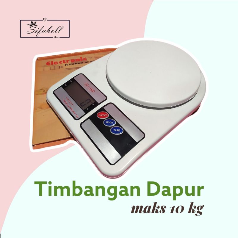 Timbangan Dapur Digital Elektrik Scale SF-400 Pengukur Berat Makanan 10kg