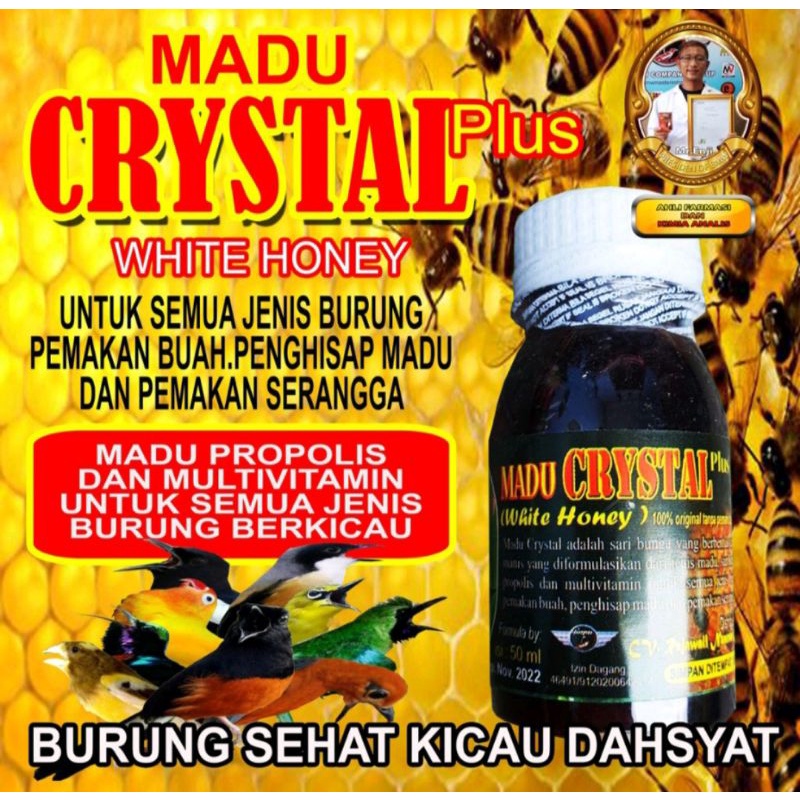 MADU CRYSTAL BURUNG PLECI DAN COLIBRY/VITAMIN BURUNG