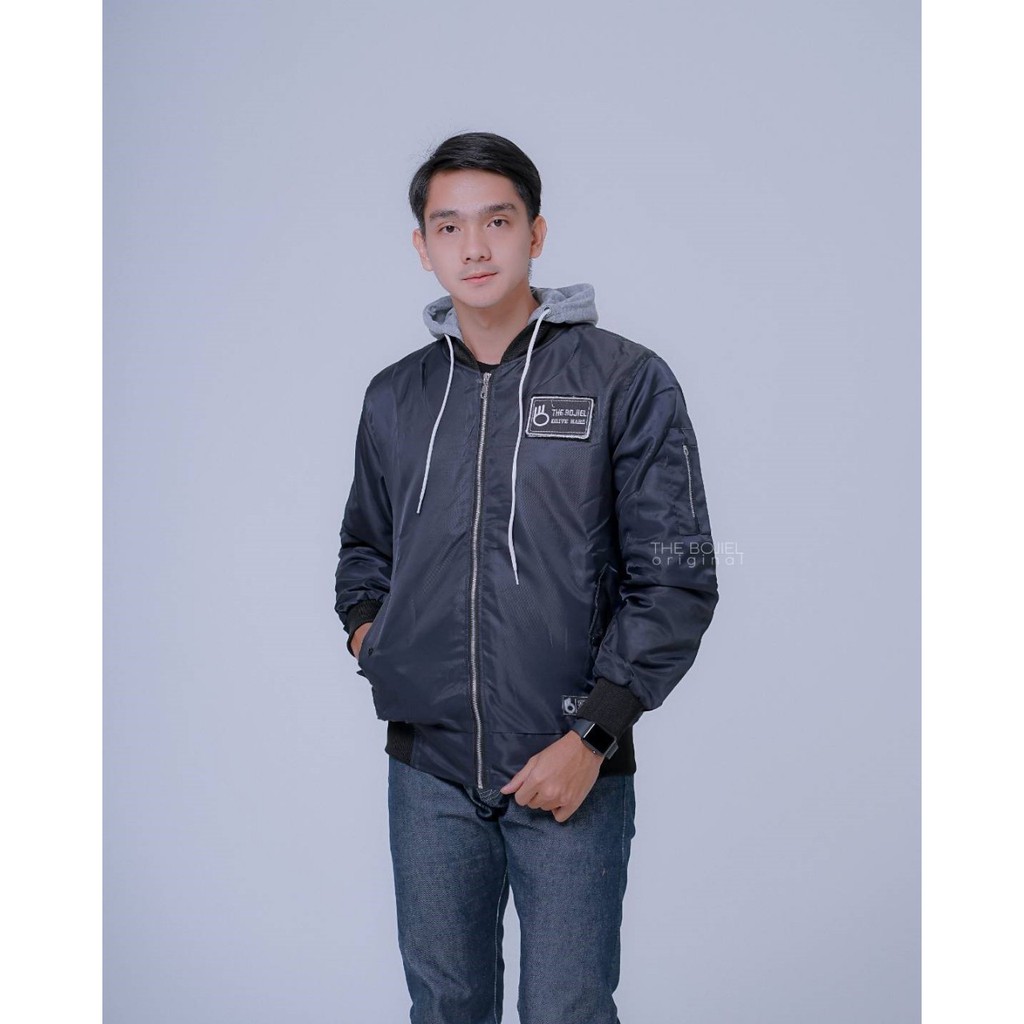 JAKET BOMBER HOODIE / JAKET PRIA BOMBER HOODIE THE BOJIEL