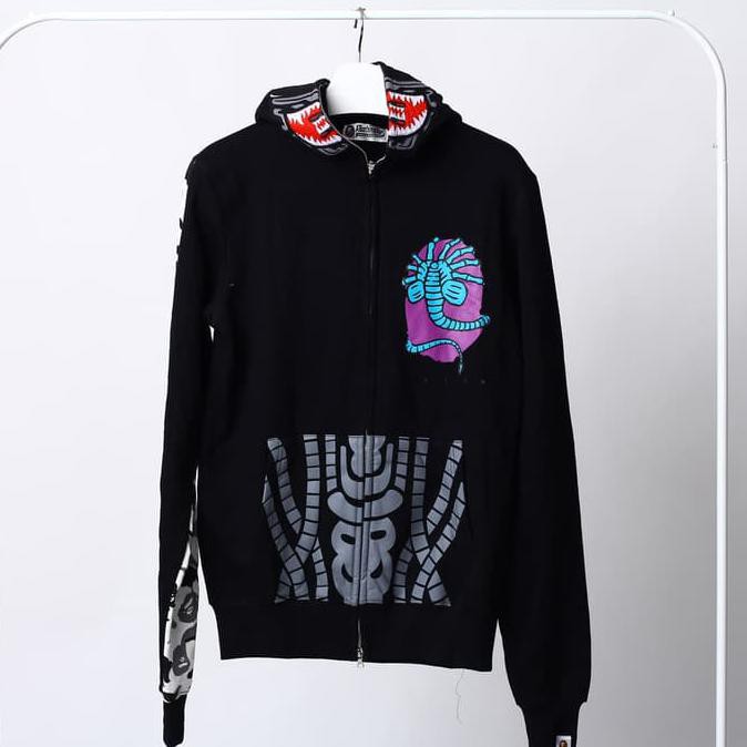 Jacket Sweater Bape Super Premium - Kode SWBP 4 - Hitam, L