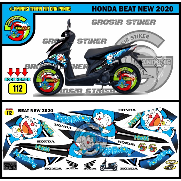 STRIPING VARIASI HONDA BEAT NEW 2020 DORAEMON