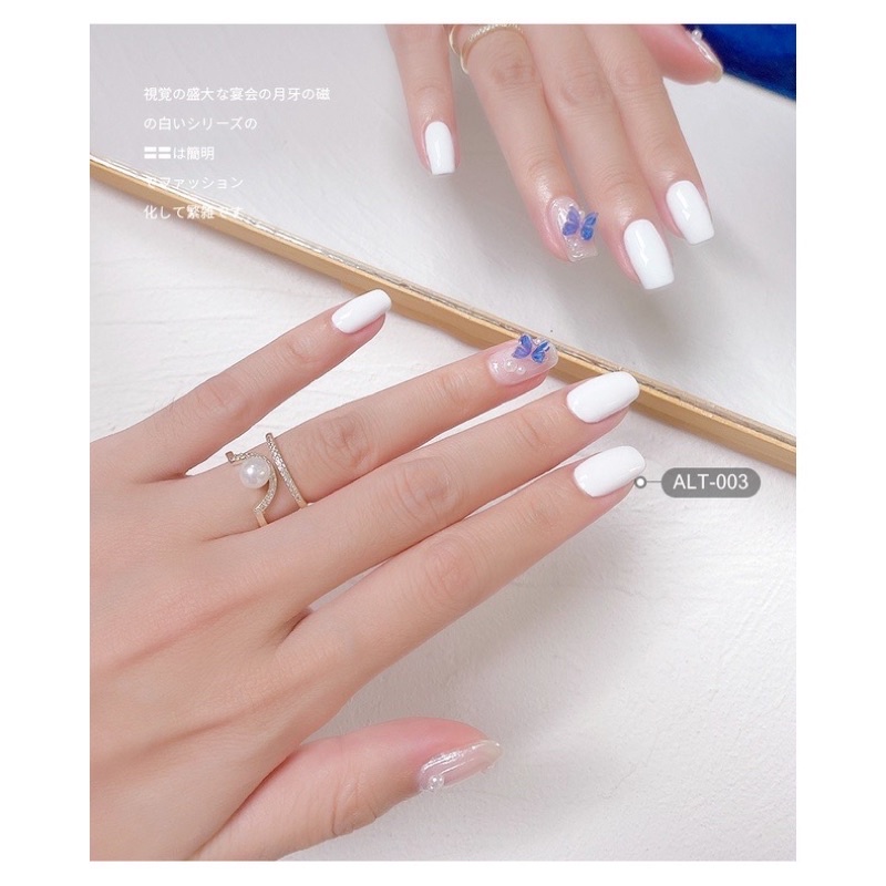 AS GEL SET WHITE MOONLIGHT 15ml 9 WARNA GEL POLISH PUTIH KUTEK GEL CHAMELEON WHITE GEL POLISH TAHAN 2 BULAN (ALT)