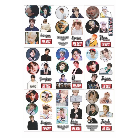 

(CUCI GUDANG) STIKER SET UNOFF THE BOYZ HYUNJAE SUNWOO Q NEW SANGYEON YOUNGHOON KEVIN JACOB ERIC HAKNYEON JUYEON