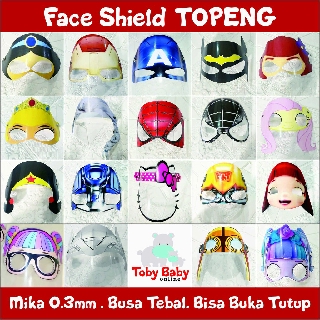 Face Shield Anak Bentuk TOPENG Masker  Pelindung Wajah Dari 