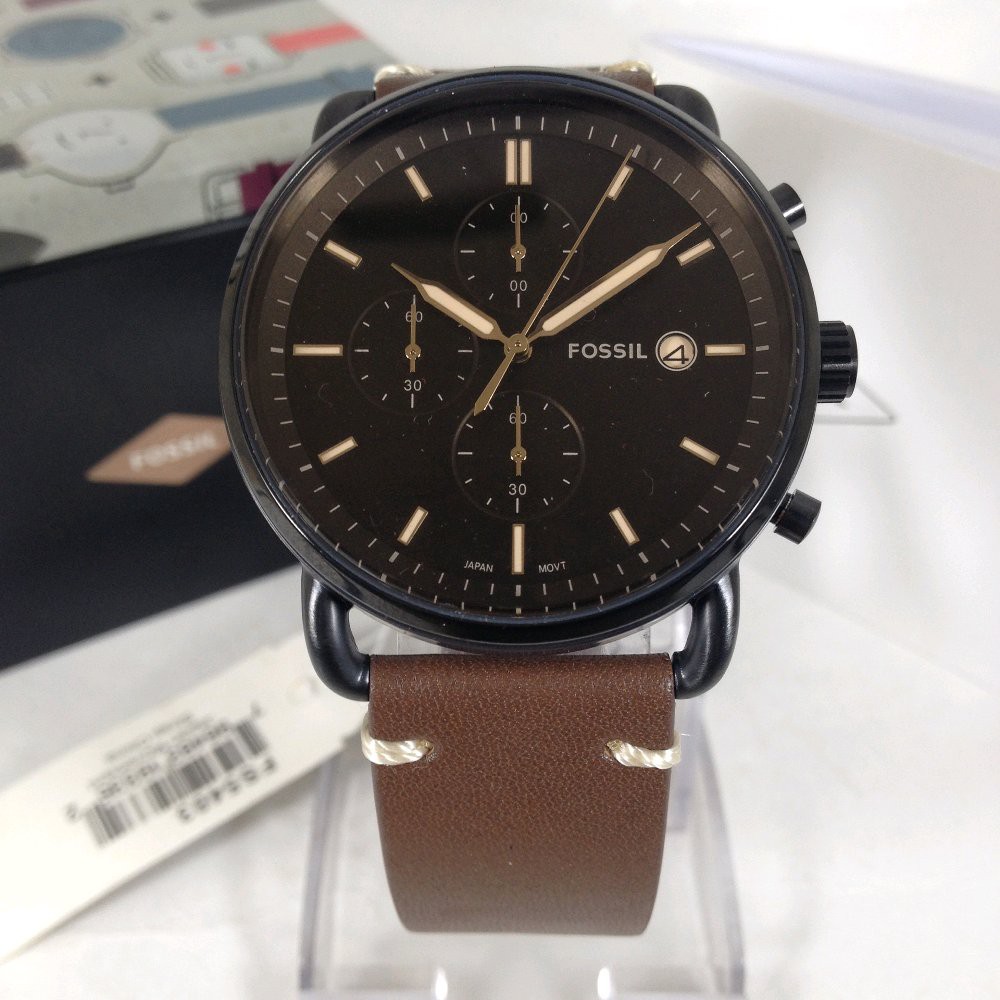 Jam Tangan Pria F055il FS5403 brown black 42mm Original