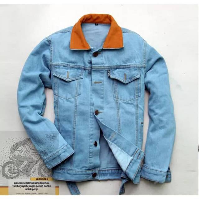 Jaket Jeans Pria Cowok Levis biru DILAN ORI
