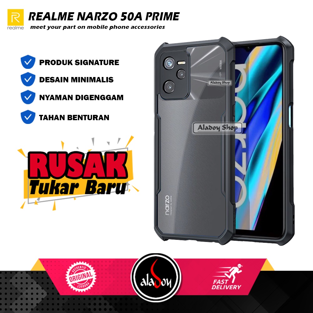 Case Realme Narzo 50A Prime Armor Fusion Shockproof Transparent Premium Casing