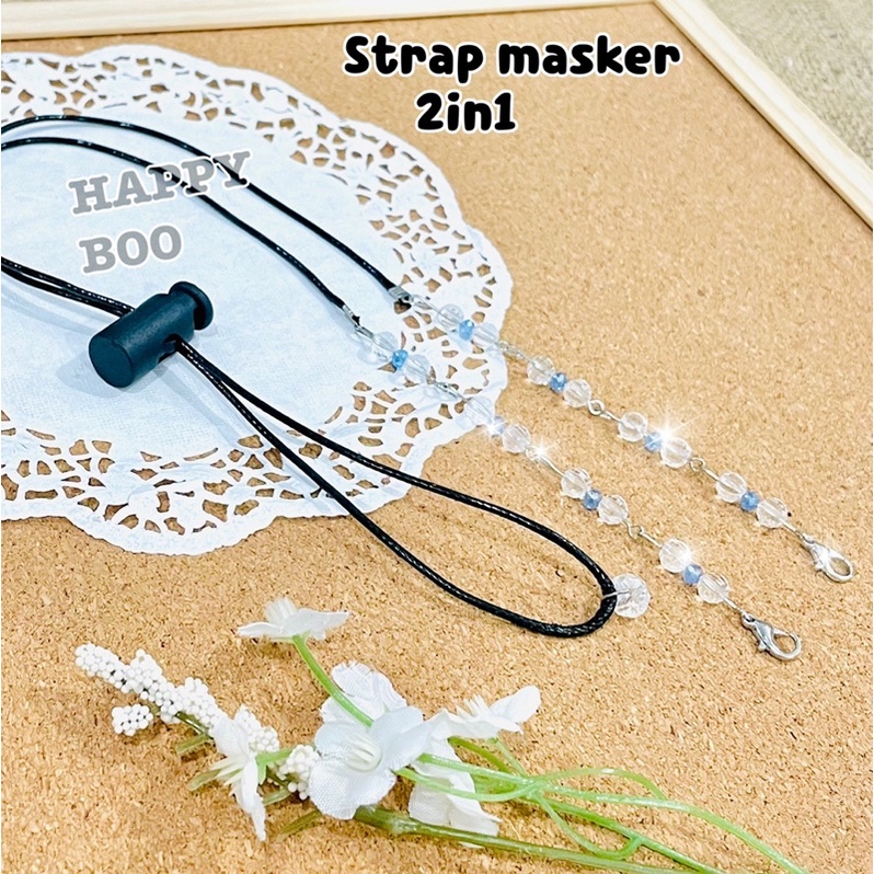 strap masker tali kalung masker konektor connector masker strap mask 2 in 1 hijab jilbab permata