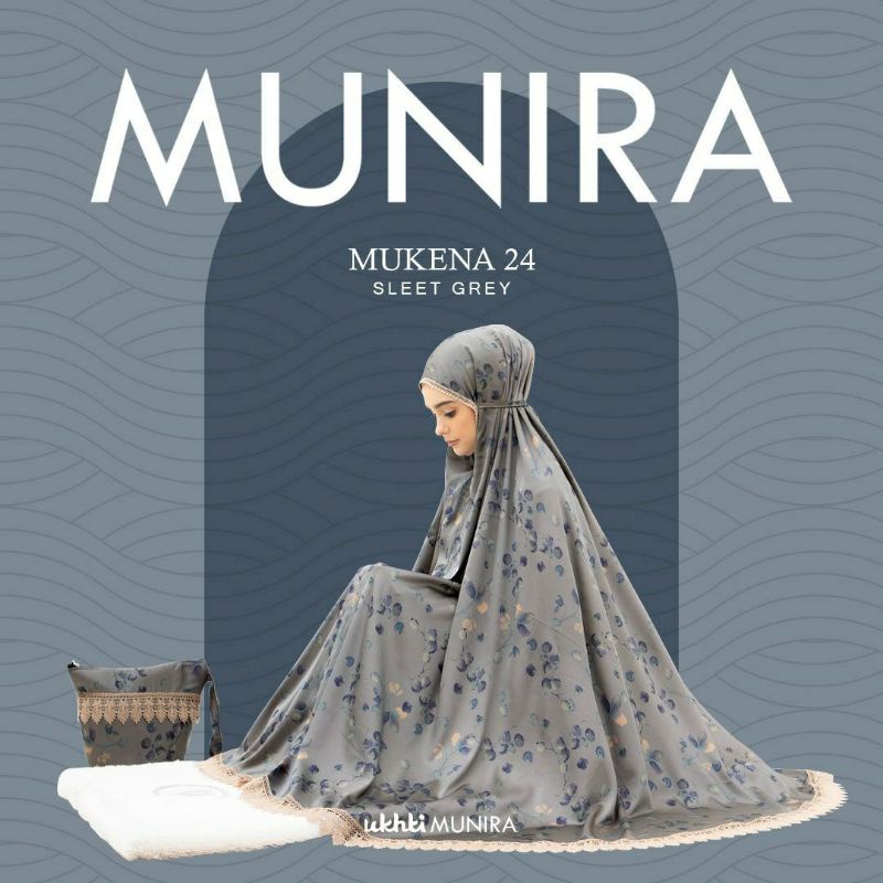 Mukena Exclusive - Mukena Jumbo Ukhti Munira - Mukena Abu - Mukena Premium - Mukena Hantaran