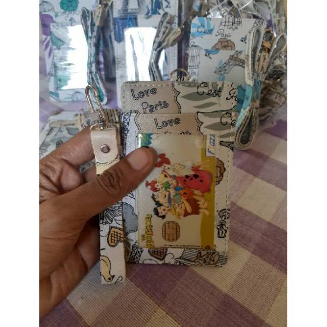 

Id card kulit kalep non magnet plus tali bergambar