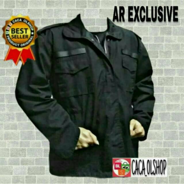 Jaket Hitam Brimob Bolak Balik AR Exclusive