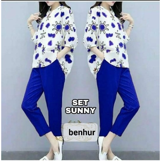 O2 Fashion / Set sunny babyterry /  stelan wanita model terbaru