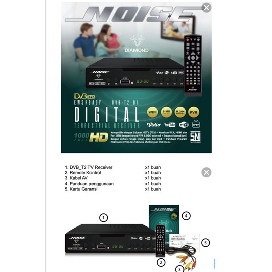 REMOT DIGITAL SET TOP BOX T2 NOISE