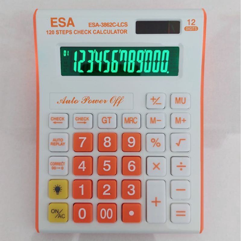 

Terlaris ✨ - Kalkulator LED Calculator Layar Lcd Menyala Check Correct 12Digits Original ESA 3862Lcs3.1.23