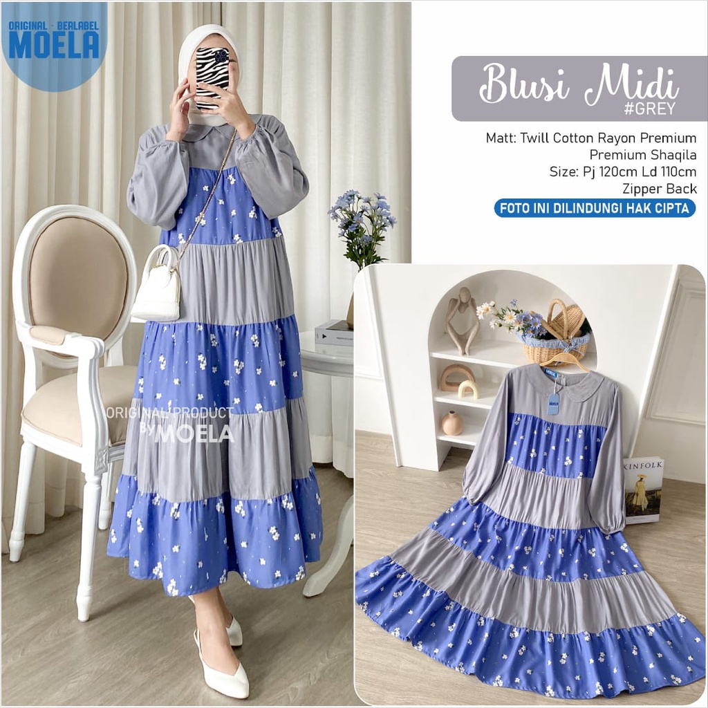 blusi midi | midi dress moela