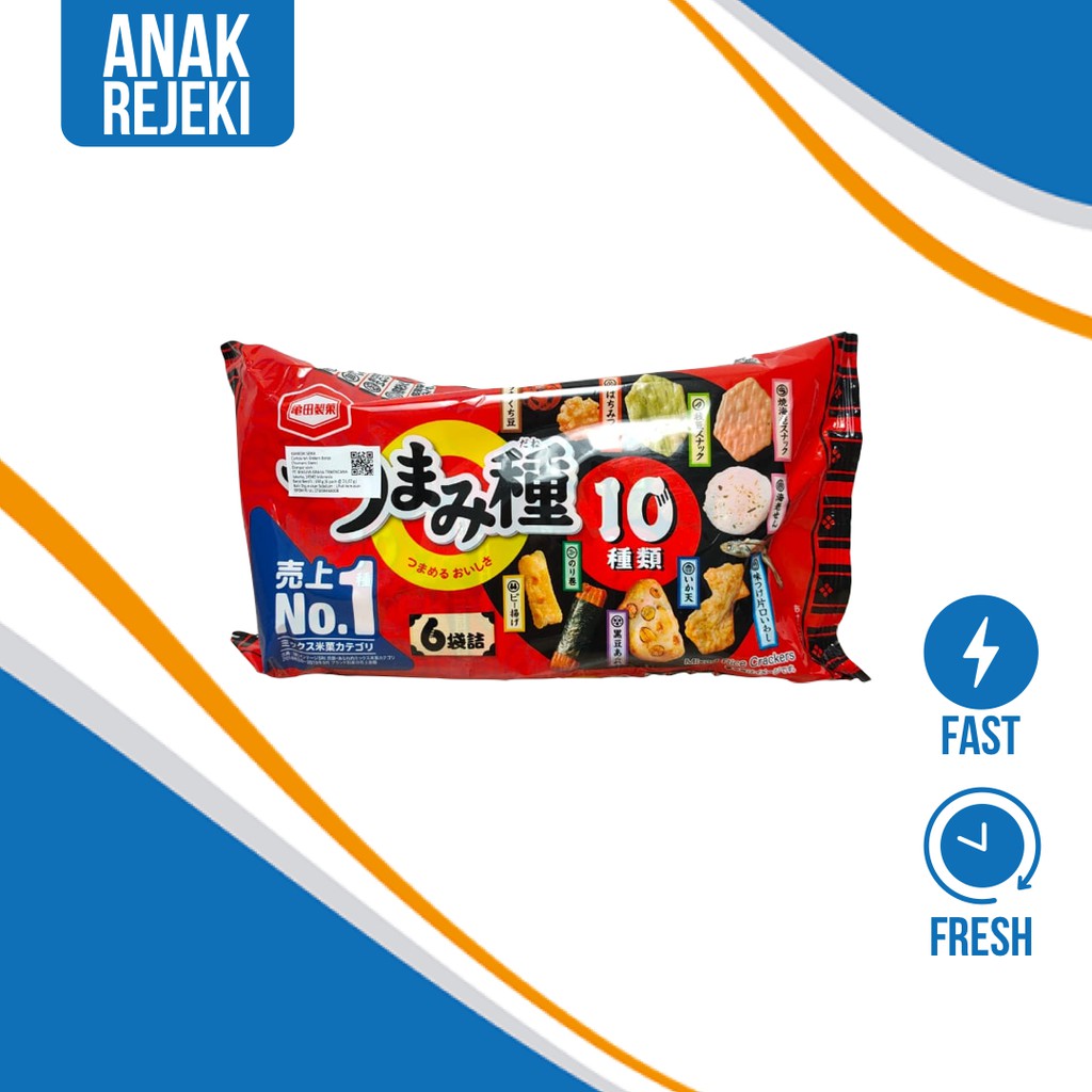 

Kameda Tsumamidane 130gr - Mixed Krekers Beras Rice Crackers Tsumami
