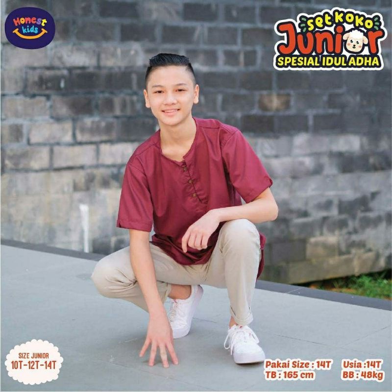 Setelan Koko Anak Honest Kids  (size 10/12/14 T)