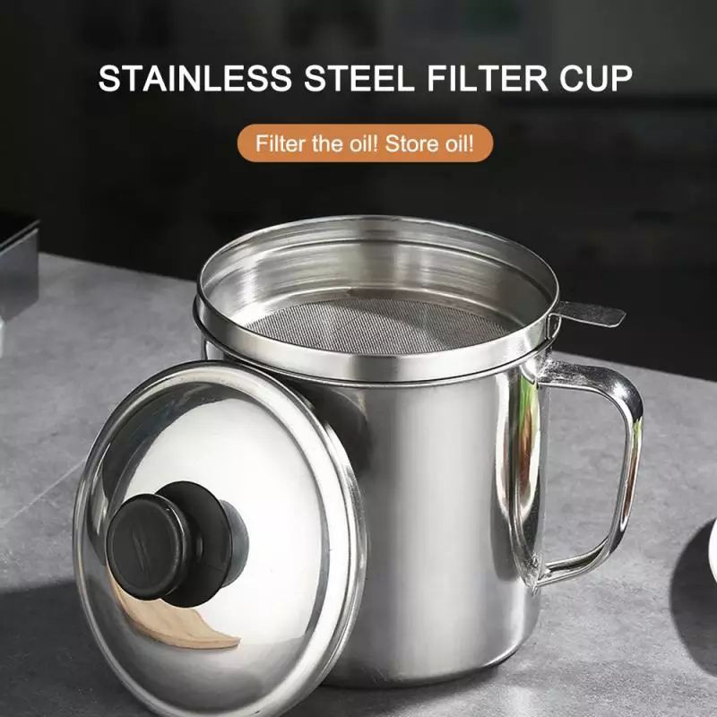 Saringan minyak stainless / oil pot 1,1 liter