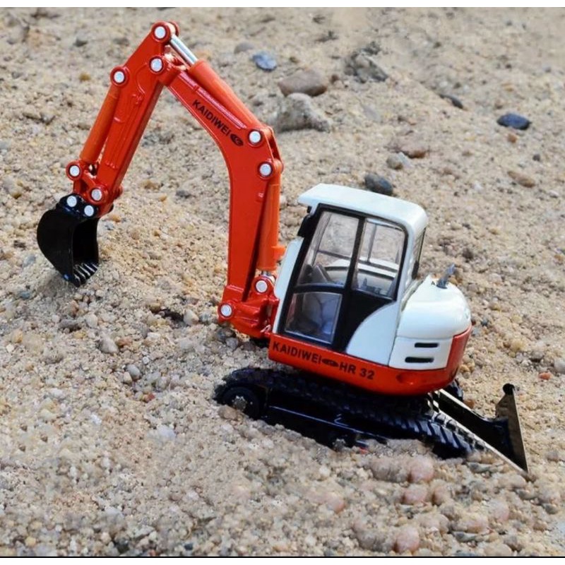 Miniatur Alat Berat KDW Crawler Excavator Diecast Kaidiwei Skala 1:50