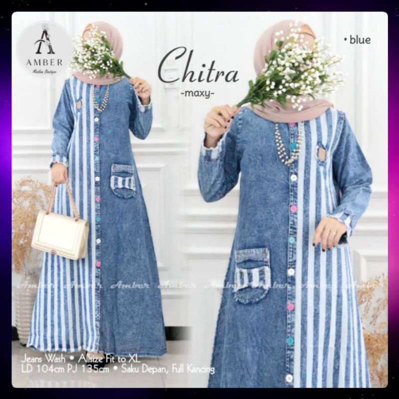 Baju Gamis Jeans Wanita Terbaru Chitra Baju Bahan Jeans Wanita Baju Gamis Jeans Gamis Bahan Jeans Te