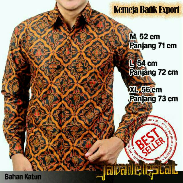 Kemeja Sidodrajat Batik Pria Lengan Panjang