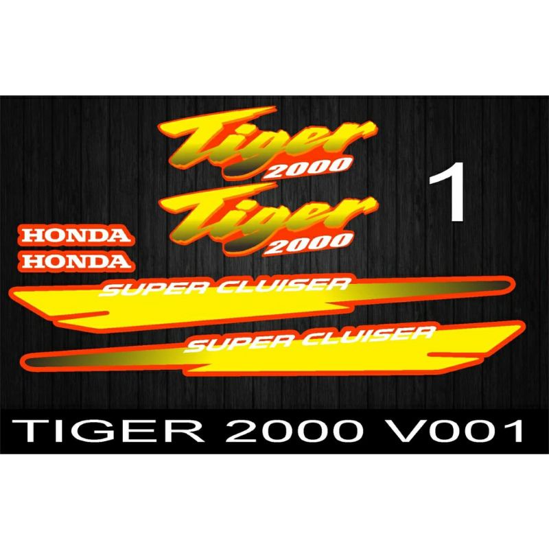 Stiker Striping Decal Tiger Tahun 2000 Motif V001
