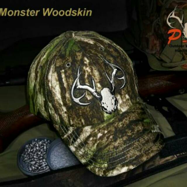 Topi monster dan topi Rimba monster Wood skin