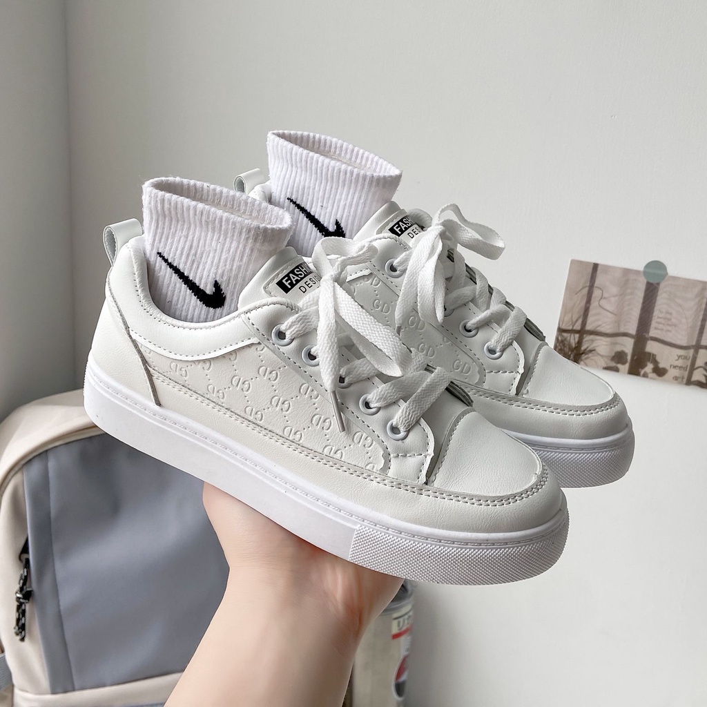 [GROSIR][COD] SEVEN_DAY SEPATU SNEAKERS PUTIH WANITA KOREA IMPORT CASUAL SHOES PUTIH H-616