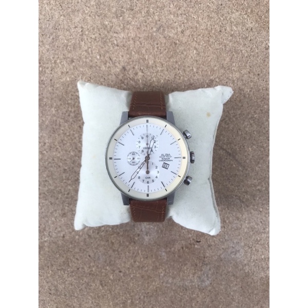 Jam Tangan Pria  ALBA  Klasik Style Stainless Steel Aksesoris Bekas Second Preloved Fashion Analog C
