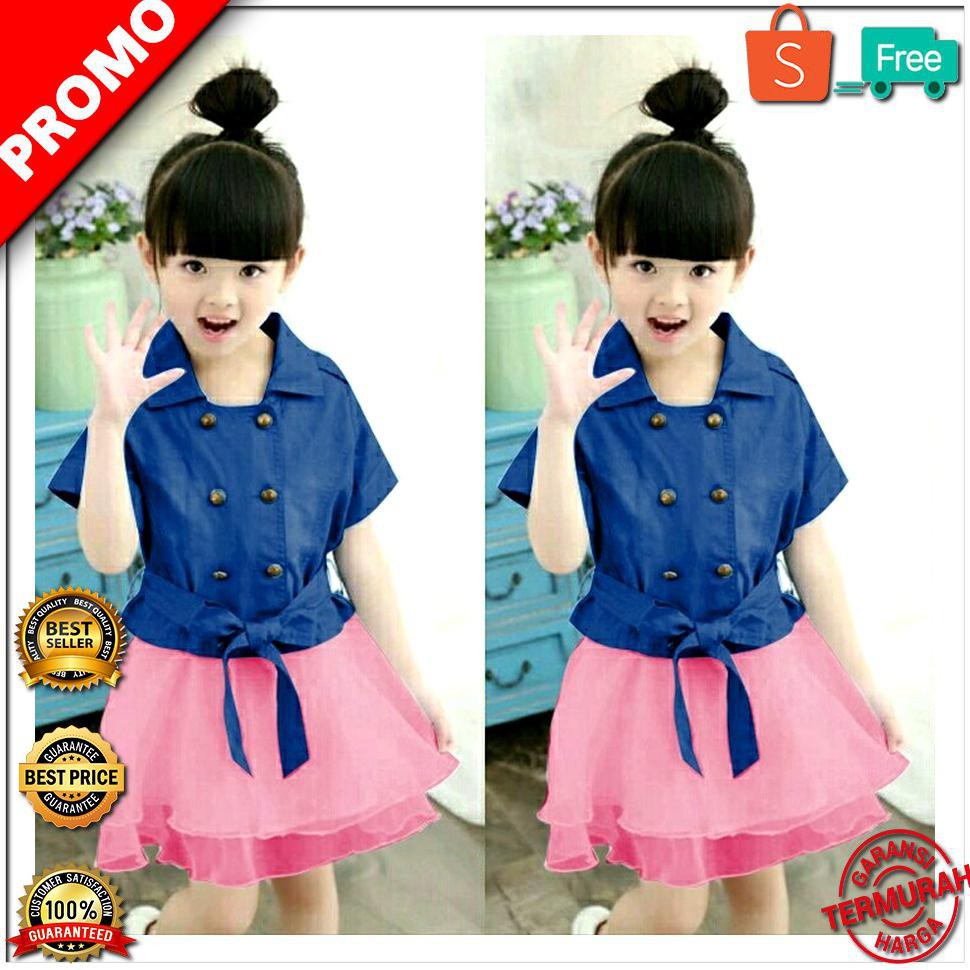 STOK TERBATAS Dress Kid Yiyi Denim Pakaian Anak Perempuan Dress Anak terbaru LIMITED EDITION