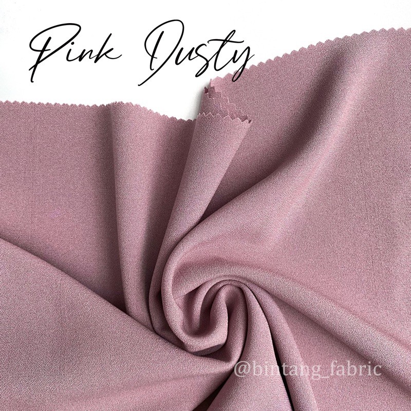 Bahan Kain Princess Stretch Lady Zara 1 meter-Pink Dusty