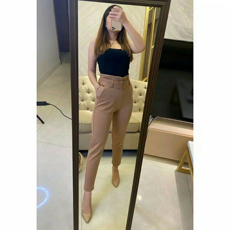 CATHERINE /CELANA PALAZO BELT /FREE BELT /BAHAN TEBAL