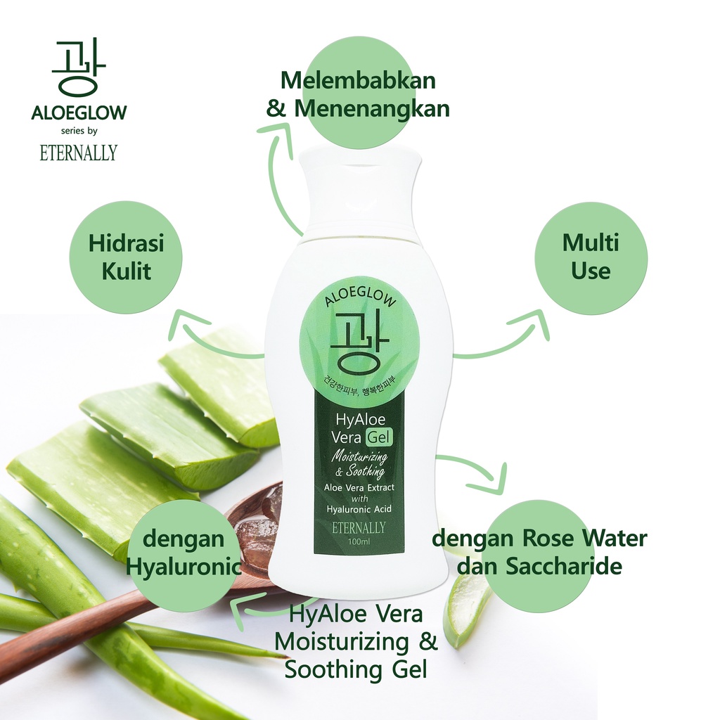 ETERNALLY [Aloe Gel] Aloeglow HyAloe Vera Moisturizing &amp; Soothing Gel