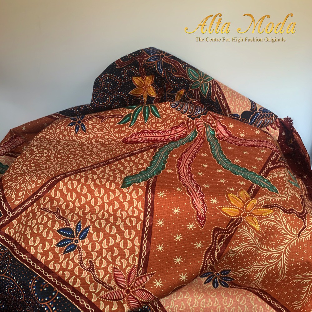 

Alta Moda Batik Katun Motif Burung Mix Oranye Navy - Modern (1M)