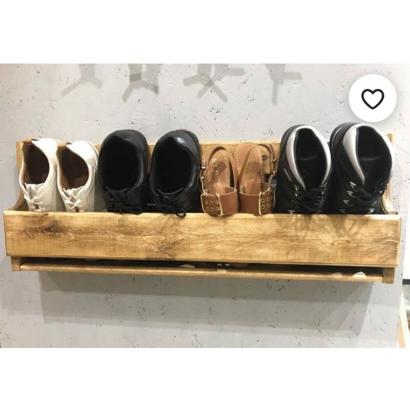 rak sepatu / rak sepatu kayu / rak sepatu tempel / rak sepatu dinding